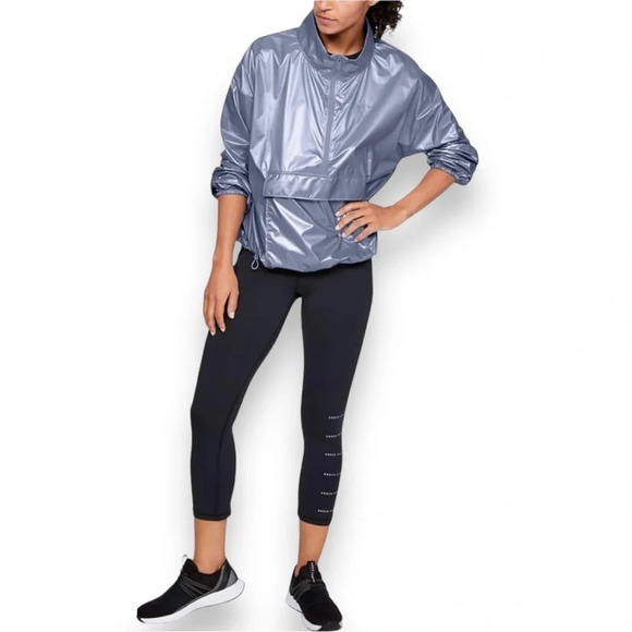 UNDER ARMOUR Silver Half Zip Woven Anorak Jacket‎ | Medium | EUC - Picture 12 of 12
